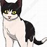 Image result for Black and White Spotty Cat Cartoon