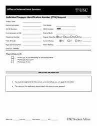 Image result for Individual Taxpayer Identification Number Form