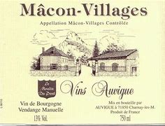 Image result for Vins Auvigue Macon Villages