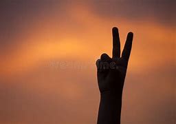 Image result for Victory Sign Silhouette