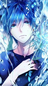 Image result for Cool Blue Anime Boy