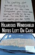 Image result for Funny Windshield Notes