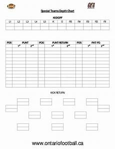Football Depth Chart Template Template Business