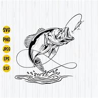 Image result for Bass Fish Hook Outline