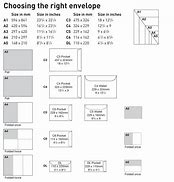 Image result for envelopes sizes chart