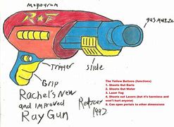 Image result for Ray Gun Paper Model