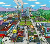 Image result for Simpsons Town Map