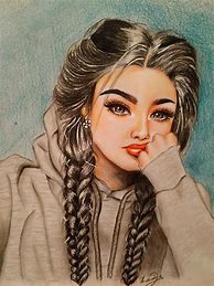 Image result for Cute Girl Drawings Color