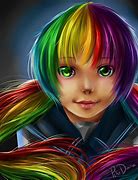 Image result for Rainbow Hair Anime No Pixels