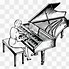 Image result for Piano with Notes Clip Art