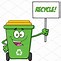 Image result for Green Recycle Bin Cartoon