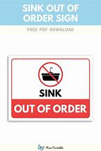 Image result for Sink Out of Order Sign