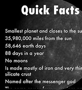Image result for Fun Facts of Mercury