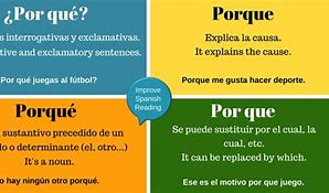 Image result for Por Que vs PorQue