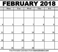 Image result for Cute Printable Calendar February 2018