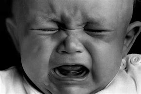 Image result for Crying Baby Black and White