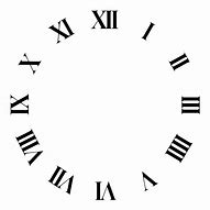 Image result for Roman Numeral Clock Face No Background