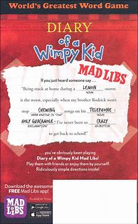 Image result for Diary of a Wimpy Kid Mad Libs