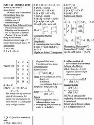 Image result for Linear Algebra Equation Sheet 1Zc3