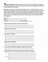 Image result for Writing a Book Outline Template
