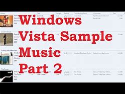 Image result for Windows Vista Sample Music