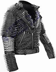 Image result for Studded Leather Jacket Men