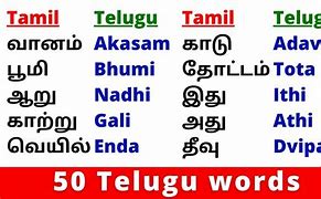 Image result for Telugu to Tamil Words