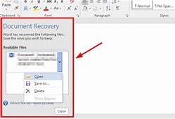 Image result for Recover Unsaved Word Document Windows 1.0