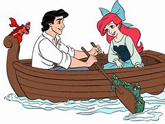 Image result for Little Mermaid Ariel and Eric Boat