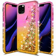 Image result for iPhone 11 Pro Max Moveable Clear Glitter Case