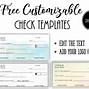 Image result for Editable Check Template