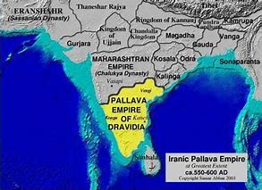 Image result for Iranic Pallava Empire Map