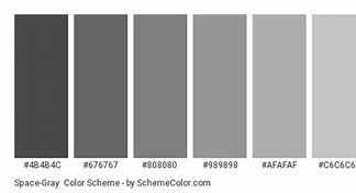 Image result for Space Grey Color Palette