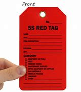 Image result for 5S Red Tag System Template