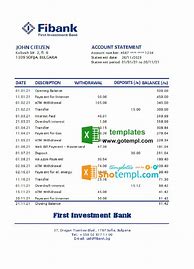 Image result for Fibank Bank Statement Bulgaria