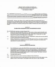 Image result for Production Agreement Contract