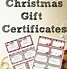 Image result for Printable Christmas Gift Certificates
