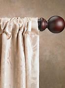 Image result for 2 Inch Wood Curtain Rods