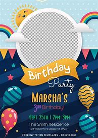 Image result for Editable Birthday Invitations for Kids