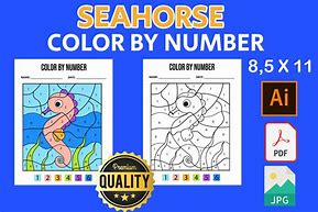 Image result for Color by Number Seahorse