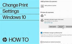 Image result for How to Get to Printer Settings in Windows 10