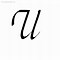 Image result for Black Letter U Handwritten