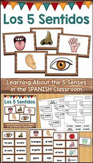 Image result for Five Senses Spanish Worksheets