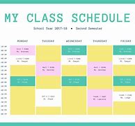 Image result for Template for Class Schedule