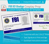 Image result for FBI ID Badge Template