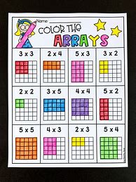 Image result for Array Worksheets 2nd Grade Math