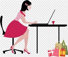 Image result for Woman On the Computer Icon