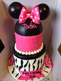 Image result for Hot Pink Minnie Mouse Cake
