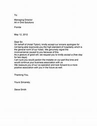 Image result for Apology Letter Template