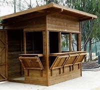 Image result for Wooden Kiosk Design Plans